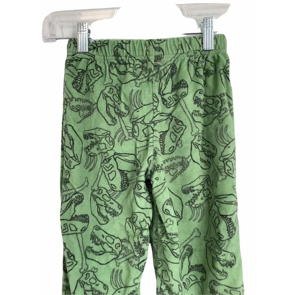 Carter's Boy's Green Dinosaur Print Pajama Pants Kid's Youth Size 6